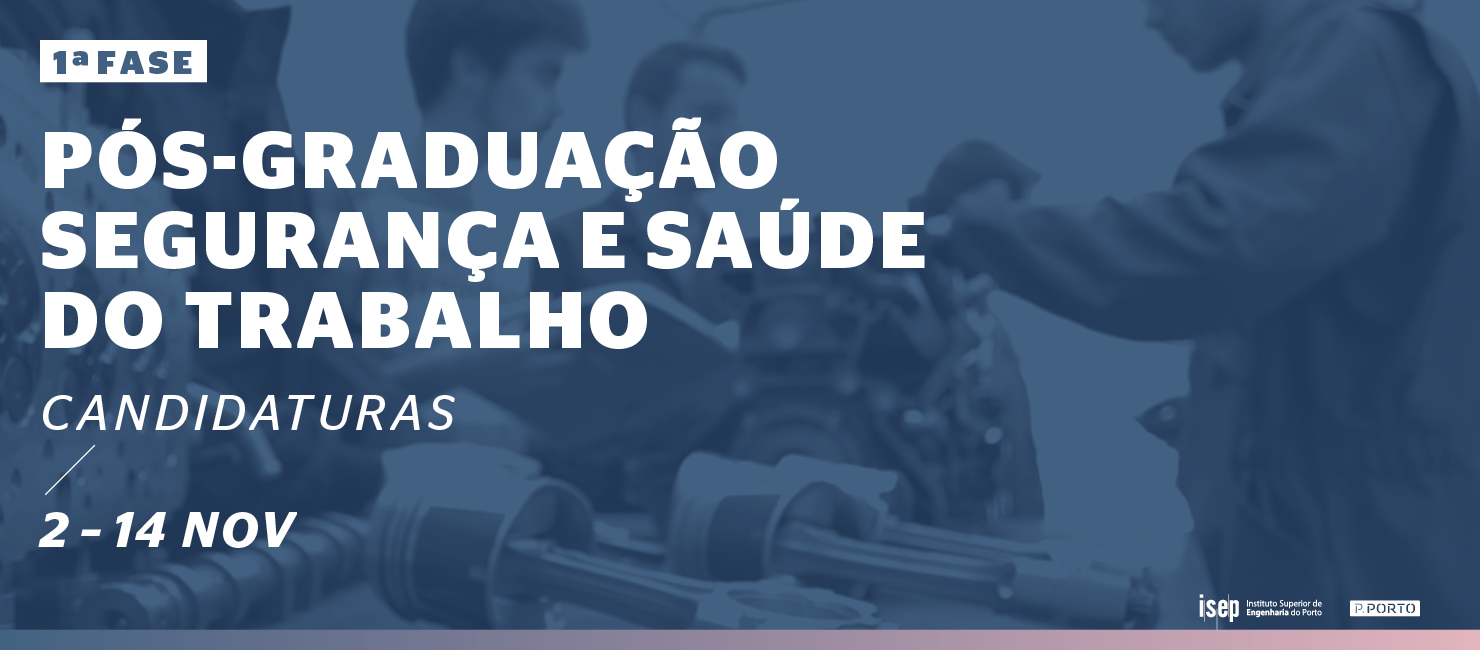 Candidaturas Pós-Graduação Segurança e Saúde do Trabalho