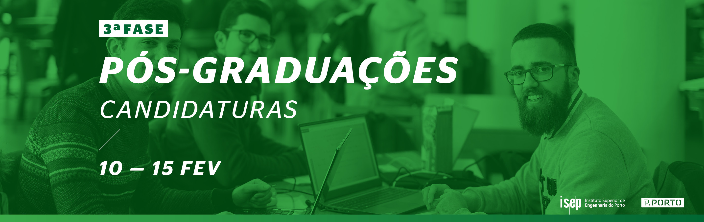 Candidaturas 3.ª fase: Cursos de Pós-Graduação