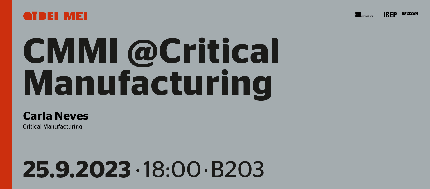 QTDEI "CMMI @Critical Manufacturing"